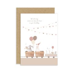 Birthday fun, duck and rabbit - 4x6