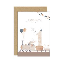 01, HB, train and animals - 4x6