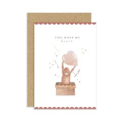 You have my heart, monkey - 4x6