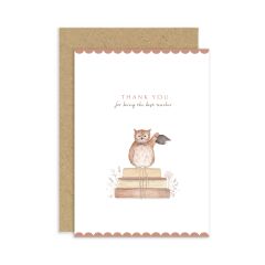 Thank you, best teacher, owl - 4x6