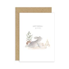 Get well soon, bunny- 4x6