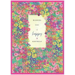 Birthday wishes, flowers - 4.5x6.5