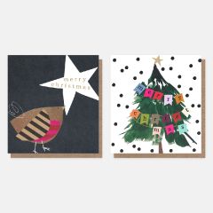 PK of 8, 2 Dsgn, robin and tree - 5x5