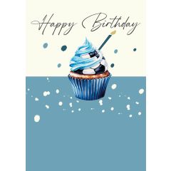 HB, Football Cupcake - 5x7