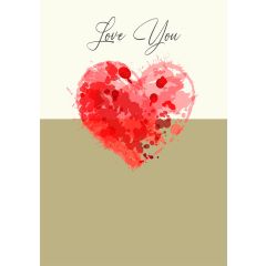 Love you, Heart - 5x7