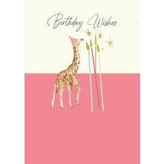 HB, Giraffe and Candles - 5x7