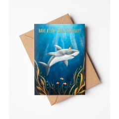 Fintastic birthday, shark - 4x6