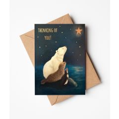 Thinking of you, animals and star - 4x6
