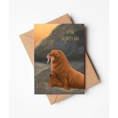 Greatest dad, walrus and pup - 4x6