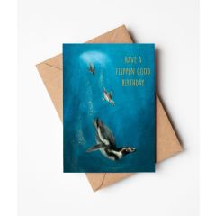 Flippin good birthday, penguins - 4x6