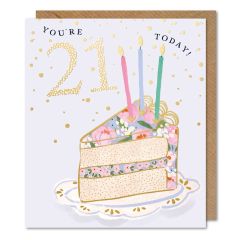 21, today, cake and candles - 6x7