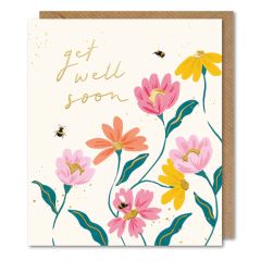 Get well soon, Flowers - 5.5x6.25