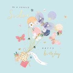 Sister, Birthday butterflies - 6x6