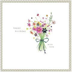 Happy birthday, bouquet - 5.5x5.5
