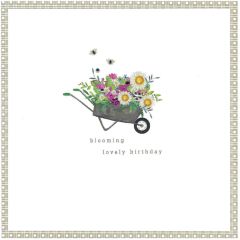 Blooming lovely birthday, wheelbarrow - 5.5x5.5