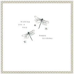 Birthday wishes, dragonfly - 5.5x5.5