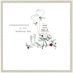 Wedding day, cake and balloons - 5.5x5.5