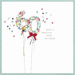 60, Fabulous birthday balloons - 6.5x6.5