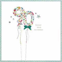 90, Happy birthday balloons - 6.5x6.5