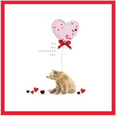 My valentine, bear and balloon - 5.5x5.5