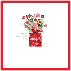 Happy valentines day, flower bouquet - 5.5x5.5