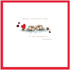 Husband, wonderful valentines, otters - 5.5x5.5