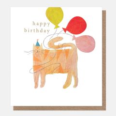 Birthday cat and balloons - 5x5