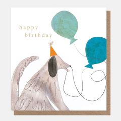 Birthday greyhound and balloons - 5x5