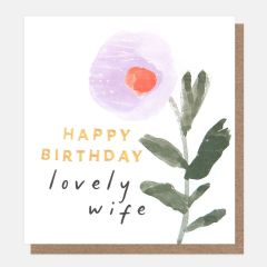 Wife, happy birthday, flower - 5x5