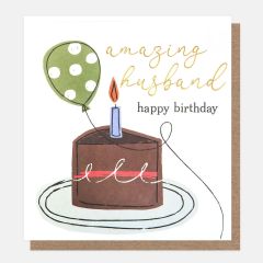 Husband, happy birthday, choc cake - 5x5