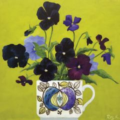 Black Pansies - 6x6
