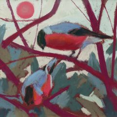 Two Bullfinches - 6x6