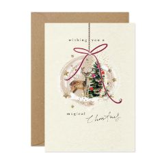 Fawn and tree bauble - 5x7