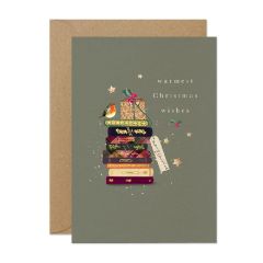 Christmas book stack - 5x7