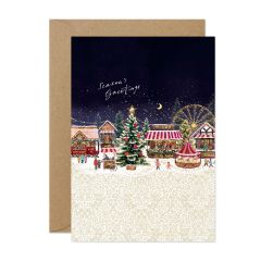Christmas market scene - 5x7