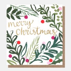 Merry Christmas, foliage - 5x5