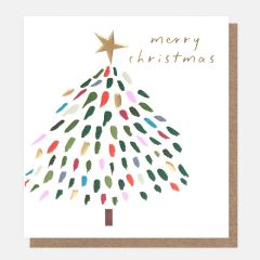 Merry Christmas, tree and stars - 5x5