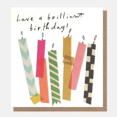 Brilliant birthday, washi candles - 5x5