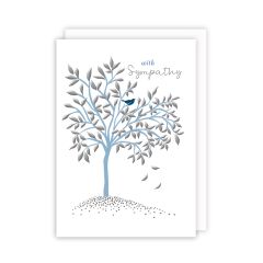 With sympathy, tree - 5x7