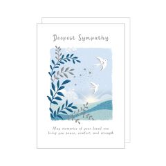 Deepest sympathy, swallows - 5x7