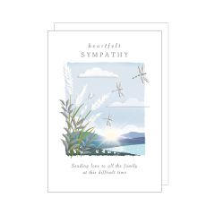 Heartfelt sympathy, dragonflies - 5x7