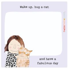 Sticky Jot, hug a cat - 3.75 x 3.75