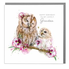 Grandma, B Day, owls - 6x6