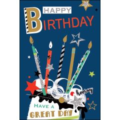 Happy Birthday, candles - 5.5x7.5