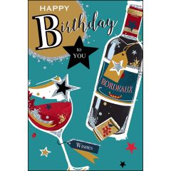 Happy Birthday, wine - 5.5x7.5