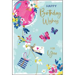 Happy Birthday, balloon - 5.5x7.5