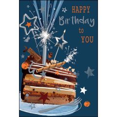 Happy Birthday, sparkler - 5.5x7.5
