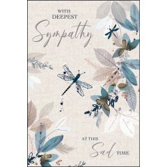 Deepest Sympathy, dragonfly - 5.5x7.5