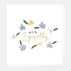 With sympathy, flowers - 5x5