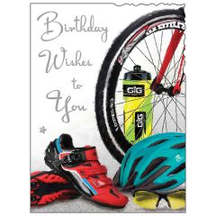 Birthday wishes, cycling - 5.5x7.5